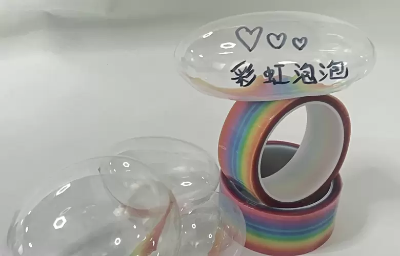 Rainbow bubble tape video