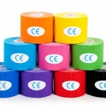 Colorful custom kinesiology tape rolls