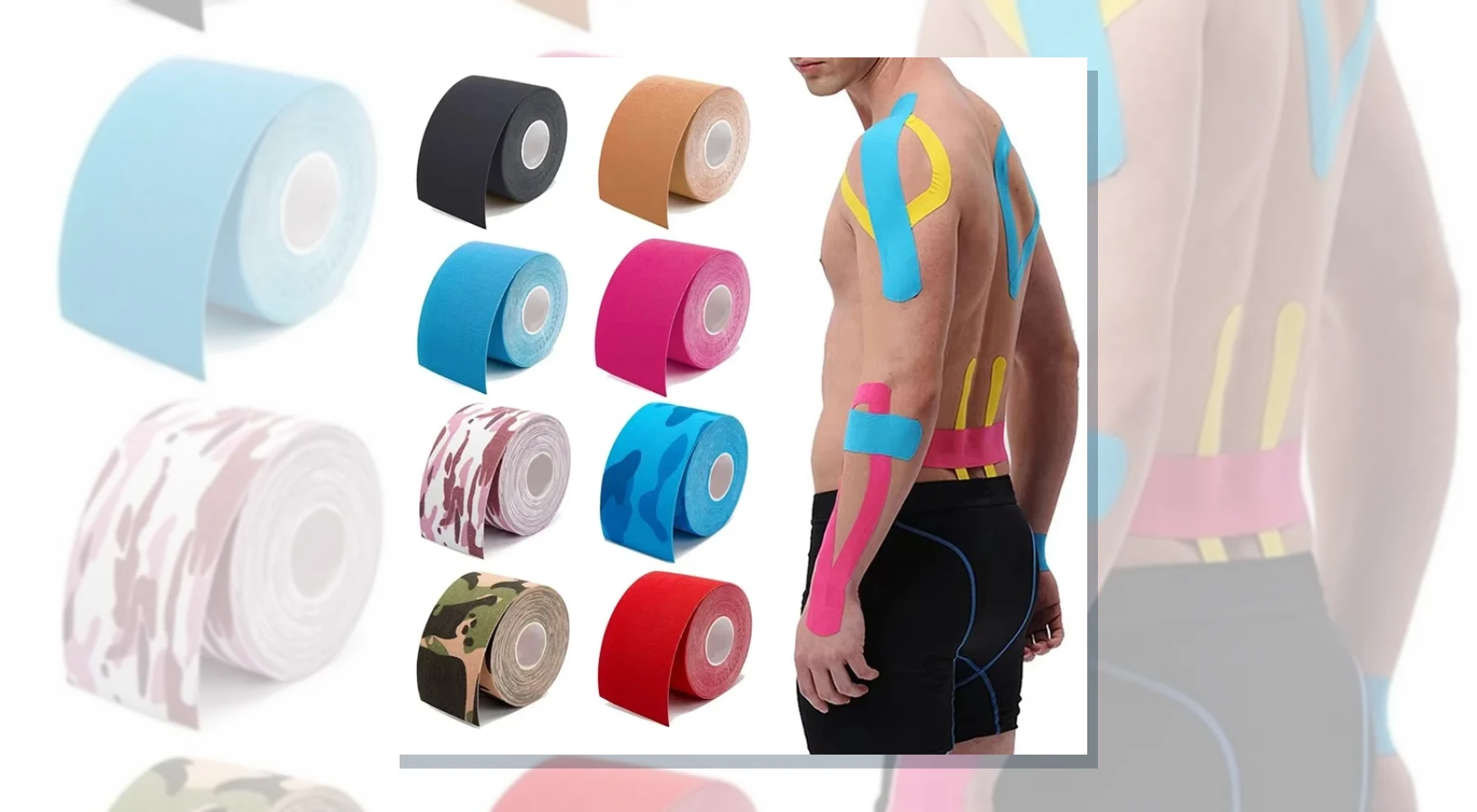 Custom kinesiology tape rolls from a China manufacturer