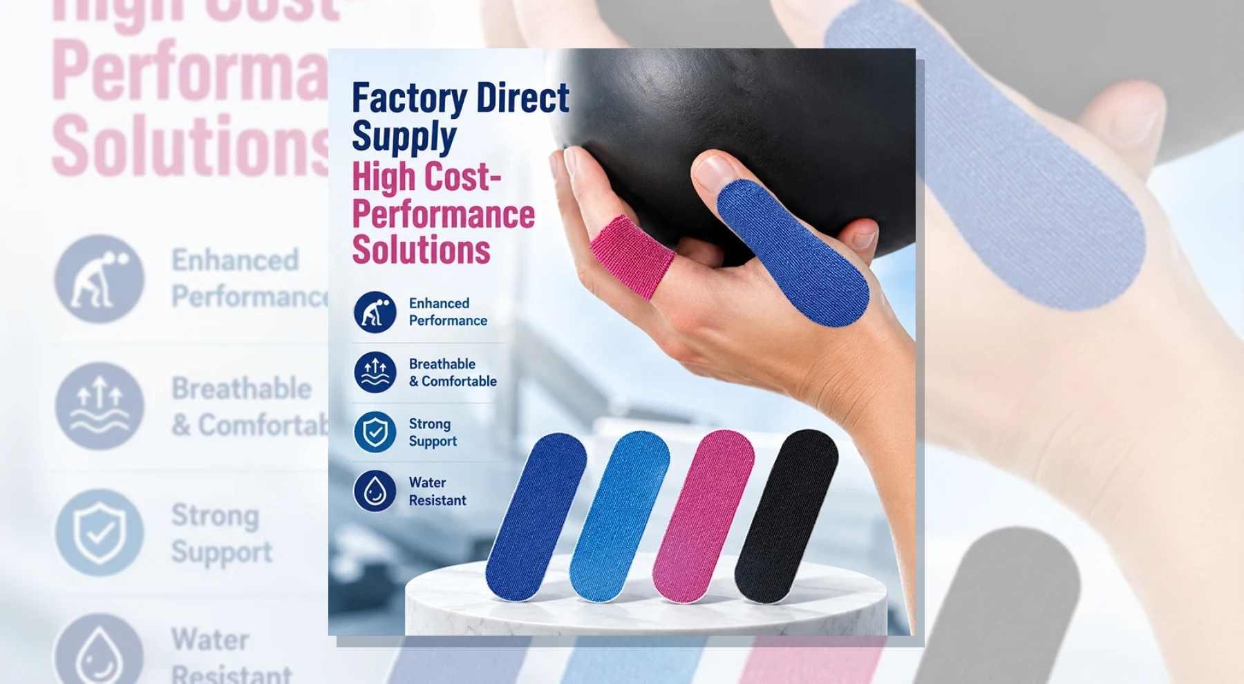Wrist support tape for sports and daily joint support