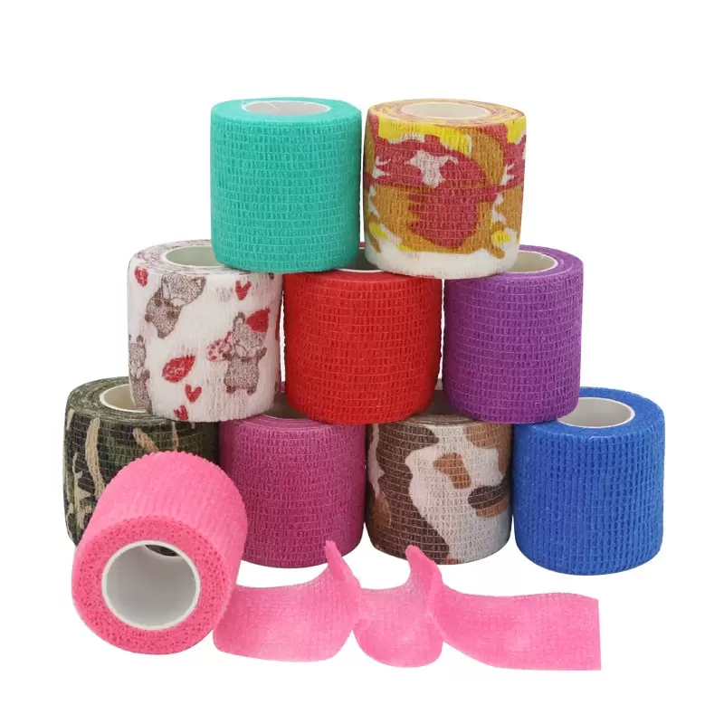 Colorful cohesive self-adherent bandages