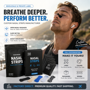 Custom Nasal Strips Wholesale Private Label Breathable Nose Strips for Sleep Sports and Daily Use